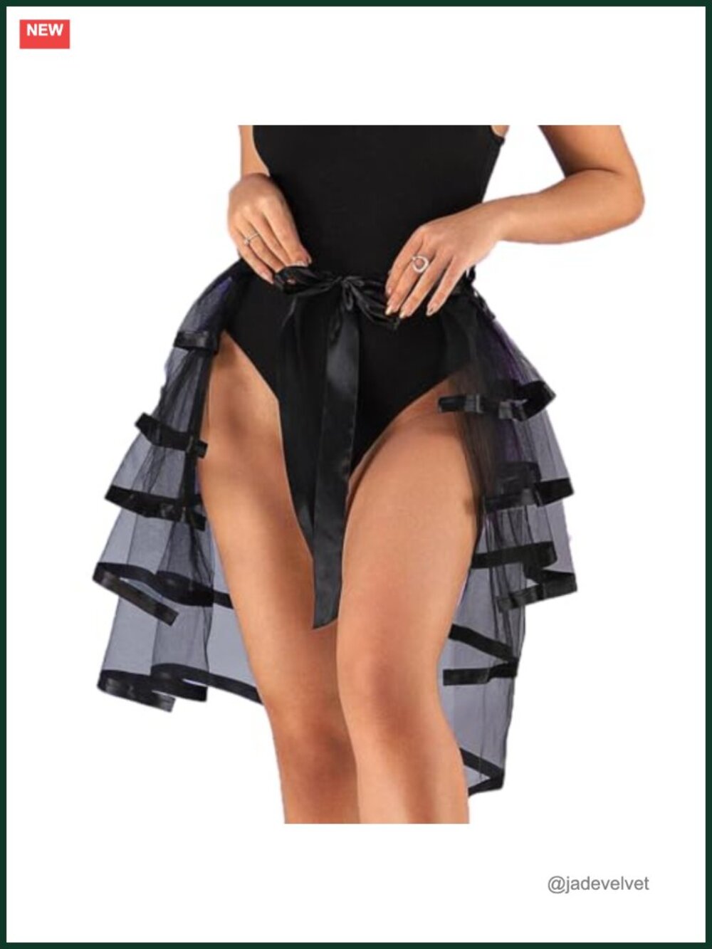 Tulle Bustle Skirt Women Tie On Tutu Underskirt Steampunk Cosplay Costume